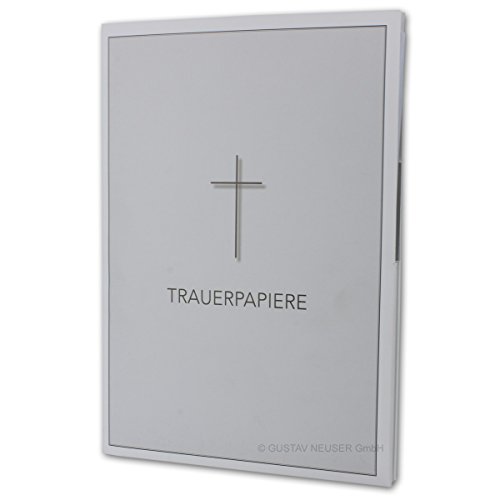 25 x Trauer-Set // Danksagungs-Trauer-Doppelkarten mit Umschlägen DIN Lang 21 x 19,8 cm // Hochglanz // Serie: Calla - 5