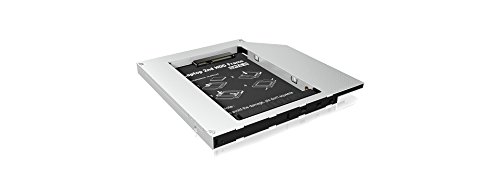 ICY BOX IB-AC649a Notebookadapter fuer 6,35 cm 2,5 zoll HDD/SSD mit 5-9,5 mm Bauhoehe in einem 9-9,5 mm DVD-Schacht