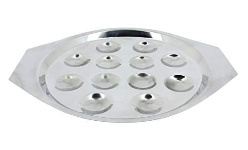 Util'Home 4615205 - Juego de 6 Platos para Caracoles (Acero Inoxidable, 12 Huecos)