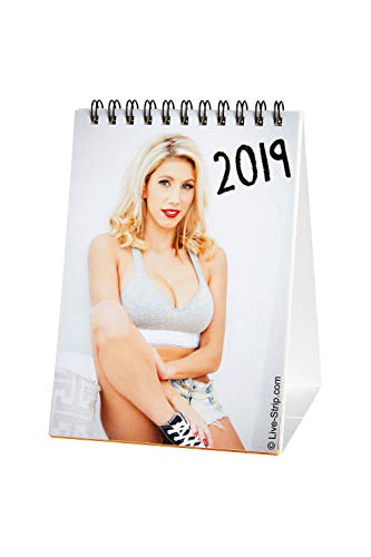 Live-Strip erotischer Tisch-Kalender 2019, DIN A6 Kalender mit Aktfotos, sexy Frauen