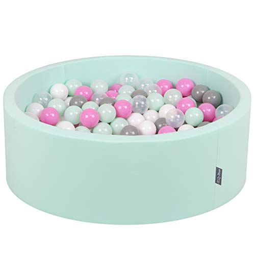 Piscina De Bolas Menta:Transparente/Gris/Blanco/Rosa/Menta