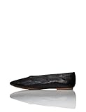 Glattleder find. Damen Ballerinas aus Leder, Schwarz (Black), 40 EU