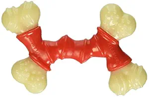 (4 Pack) Nylabone Dura Chew Double Bones, Bacon Flaor - Size Petite/ X-Small