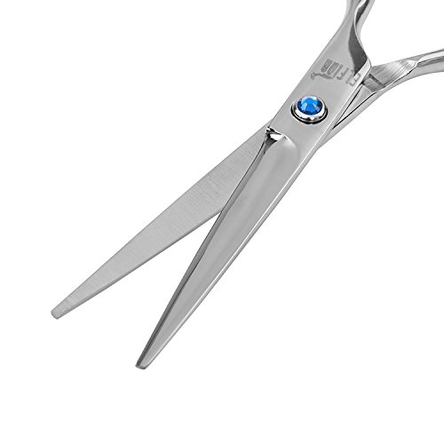 Haarscheren set ,ELFINA 2 set Salon professionelle Friseur Haare schneiden dünner Haarschere und scharf Friseurschere 6 Zoll Blau - 5