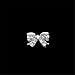 SONGQEE(TM) 10Pcs 3D Silver Alloy Rhinestones Butterfly Knot Nail Art Slices Glitters