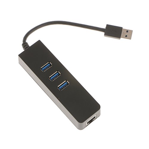 Gazechimp USB 3.0 3-Port Hub inkl. Gigabit Ethernet LAN / Netzwerkadapter RJ45 100MBPS