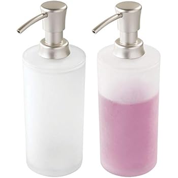 mDesign 2er-Set Seifenspender aus Kunststoff – großer Dispenser für