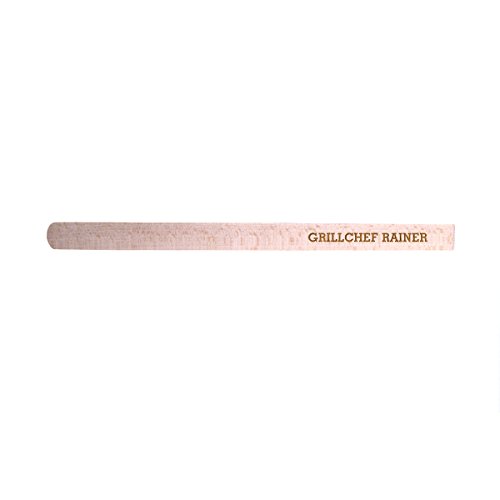 Grillzange aus Holz mit hochwertiger Namens-Gravur „Grillchef Rainer“ / Geburtstagsgeschenk / kreatives Geschenk / Männer / Grillen - 2