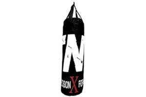 Boxing Punch Bag , 3ft Supplied un-filled BLACK/RED TNT , KICKBoxing Punch Bag For Men/Women & Children by NWS SHIHAN
