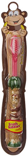 BrushBuddies Standard 43273-72 Mindy (Monkey) Fun Animal Character Manual Toothbrush for Kids or Children