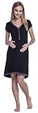 Happy Mama. Damen Umstands-Nachthemd mit Stillfunktion. Stillshirt Kurzarm. 981p - 6