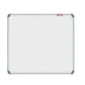 Jaykal Non-Magnetic (30x30 cm) White Board and Green Board Double Sided Board, Chalkboard and White Board for Kids, Office, Home and School, Lightweight Aluminium Frame - 1x1 Feet (Pack of 1)