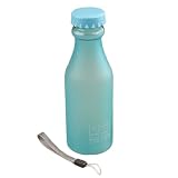 Tongshi A prueba de fugas Unbreakable Bike Deportes botella de agua de plástico de 550ml portátil (azul celeste)