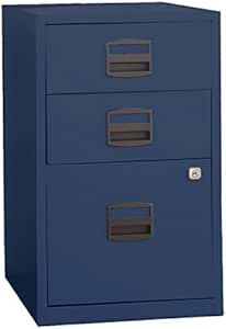Bisley Three Drawer Steel Home Filing Cabinet Navy Blue File3 Nv Amazon Co Uk Office Products