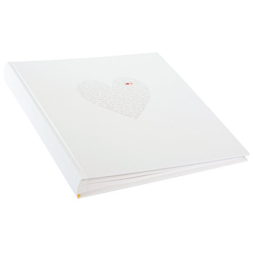 Goldbuch Hochzeitsalbum, Love, 30 x 31 cm, 60 weiße Seiten mit Pergamin-Trennblättern, Beschichtetes Papier mit Silber- und Goldprägung, Perlmutt, 08080