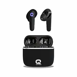 Quantum SonoTrix X True Wireless Earbuds TWS, 6 Hours Playback 42 Hours with Charging Case, Bluetooth 5.0, IPX5 Sweatproof, Touch Controls, Voice Assistance, Dual Mic, Type-C Fast Charging (Black)