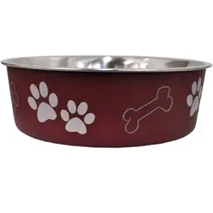 Loving Pets Bella Bowl for Dogs, Large, Merlot