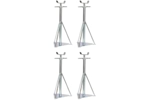 Mystatic Very Large Axle Stand for Static Caravan & Mobile Home - Adjustable Height Support Stands for Siting Chassis - High-Strength Steel Material Axle Stand - Number of 4 Stands - Size 17" - 22"