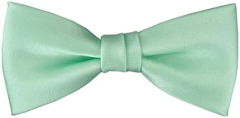 TigerTie Small children Baby bow tie in mint all-one-color - size 29 bis 50 cm Neck circumference adjustable + storage box