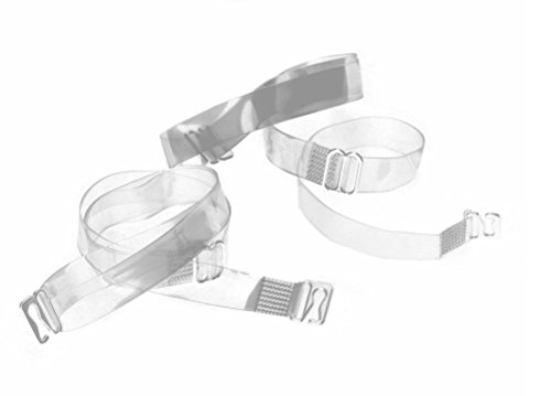 Preisvergleich Produktbild Schnoschi BH Träger transparent Metallverschluss durchsichtig Ersatzträger Silikon