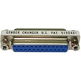 World of Data 25-Pin Parallel Gender Changer (Female To Female) - Low Profile (Slimline) - Coupler - Both Ends Are 25-Pin Female - DSUB - IEEE-1284 - D25 - Cable Converter - Port Adapter - Converts A Male Port Or Cable To A Female