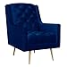Produktbild Abbey Avenue A-AVE-286ACGL Avery Accent Stuhl mit goldfarbenen Beinen, Marineblau