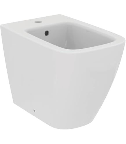 Ideal Standard Blend Curve Suspended Bidet - Single Hole, White Ceramic, Hidden Fixings, 355x540x250mm