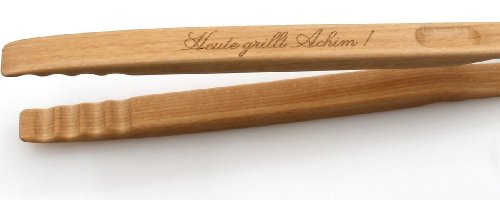 Grillzange Zetzsche 46 cm lang mit Geschenk Verpackung und individueller Gravur - 2