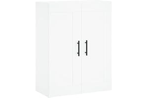 vidaXL Armario de Pared Madera de ingeniería Blanco 69,5x34x90 cm