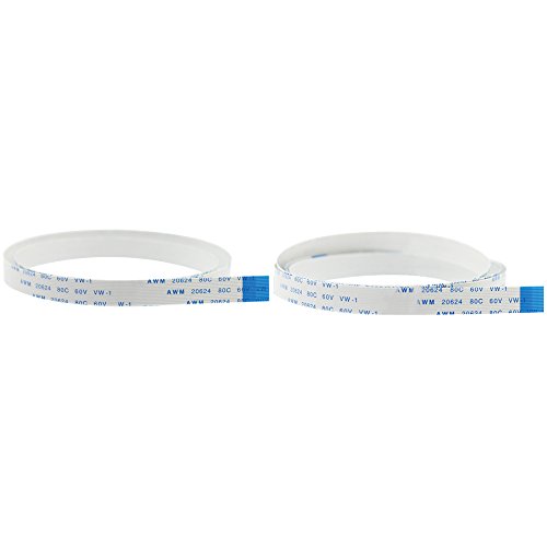 COM-FOUR® 2x Ersatz-Flexkabel, Flachkabel für Display, Kamera und andere Anwendungen, 0,5 Pitch, 50 cm + 100 cm (50cm+100cm - 2 Stück) (50cm+100cm - 2 Stück)