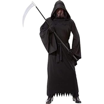 Costume Halloween con falce della Morte, demone fantasma