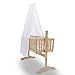 Clair de Lune Dimple Cot/Crib/Cradle Free Standing Drape and Rod Set, Cream