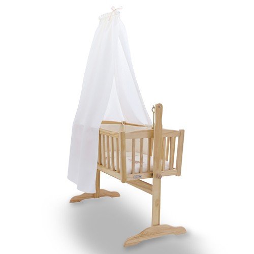 Clair de Lune Dimple Cot/Crib/Cradle Free Standing Drape and Rod Set, Cream