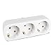 Produktbild 3-fach Steckdosenadapter,Topist Steckdose 3 Schukostecker stecker Multistecker Adapterstecker Schutzkontakt Mehrfachstecker Sicherheit geprüft