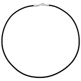 Als Herren-Halskette oder Damen-Choker sitzt diese Schmuckband sehr gut am Hals.