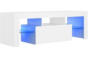 vidaXL Mobile Porta TV con Luci LED Bianco 120x35x40 cm