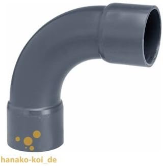 Effast grey PVC elbow, 90 degrees (made from pipe), 4.3 in, 10 bar