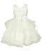 go2victoria Lace & Organza Occasion Baby Girl Infant Pageant Christening Dress Ivory 18 Months (I898-L)