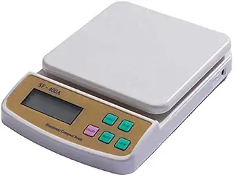 Modget SF400A Home & Kitchen Electronic Digital Weighing Scale Weight Machine for Fruit, Vegetables Cake Bakery ? White (10Kg)