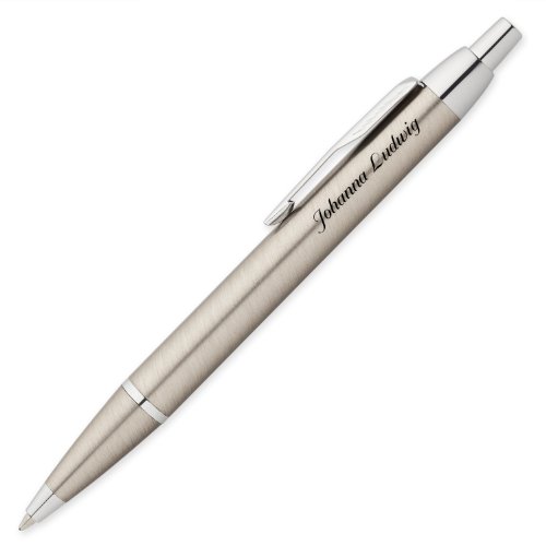 PARKER Schreibset IM mit Edelstahl-Optik C.C. mit persönlicher Laser-Gravur Tintenroller und Kugelschreiber im großen Geschenk-Etui - 3