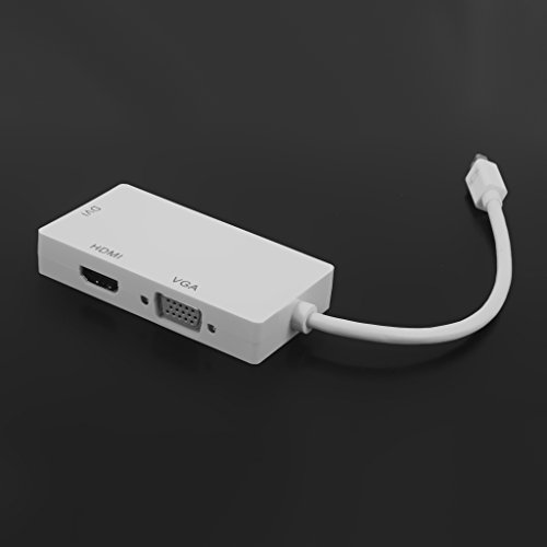 Gazechimp 3 in 1 Thunderbolt Port Mini Displayport auf HDMI DVI VGA Adapter Kabel für Apple MacBook Air, iMac, Mac Book Pro, Mac mini, Microsoft Surface Pro/ Pro 2/ Pro 3, Thinkpad / Carbon/ Touch/ Helix weiß - 6