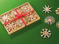 infactory 24 festliche Strohsterne für den Weihnachtsbaum - 6