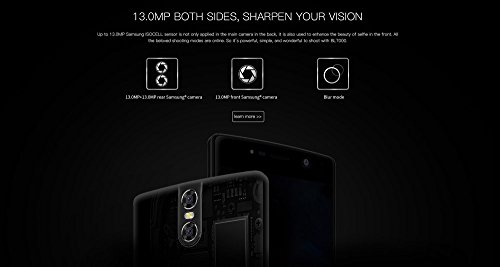 DOOGEE BL7000 - 5.5 Zoll FHD 7.0 Android Smartphones mit 7060 MAH Akku Triple Texture + 13MP + 13MP + 13MP) Digital Metall KÃ¶rper Octa Core 4GB + 64GB, 12 V2A Schnellkalk - Schwarz