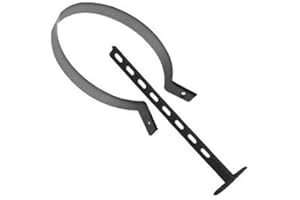 ChimFit 4" Galvanised Adjustable Wall Bracket for Vitreous Enamelled Flue Pip.