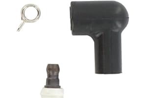 GREENSTAR - Antiparasite / Connecteur De Bougie D'Allumage GREENSTAR - En Caoutchouc - Avec épingle - Pour Fil Ø 7mm, Noir