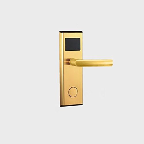 TDJDYQ 201 stainless steel electronic smart Lock Keyless entry Induction card Mechanical key/IC card Door lock For home/Hotel/office/Rental housing, Gold