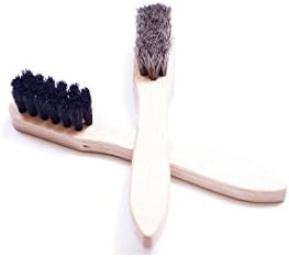 Welt brush horsehair silver/grey and black