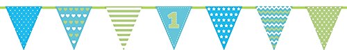 48-tlg. Partyset Mickey Baby 1. Geburtstag hellblau – für 8 Personen – Partygeschirr und Zubehör - 5