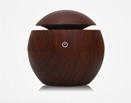 QI Mini Aromatherapy Humidifier Wooden Ultrasonic Dense Car Air Purification Humidifier , Deep Grain,deep grain
