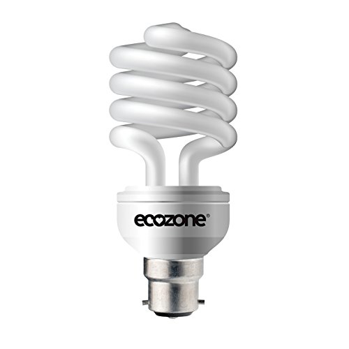 Ecozone Biobulb, Energy-Saving Daylight Bulb, Bayonet Cap B22, 25W Equivalent to 100w, 1750 Lumens, Full Spectrum, Daylight White 6500k, Uses 75% Less Energy. Ideal for suffers of S.A.D
